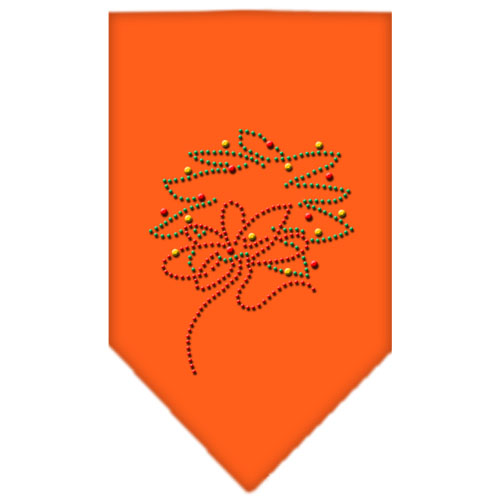 Wreath Rhinestone Bandana Orange Small